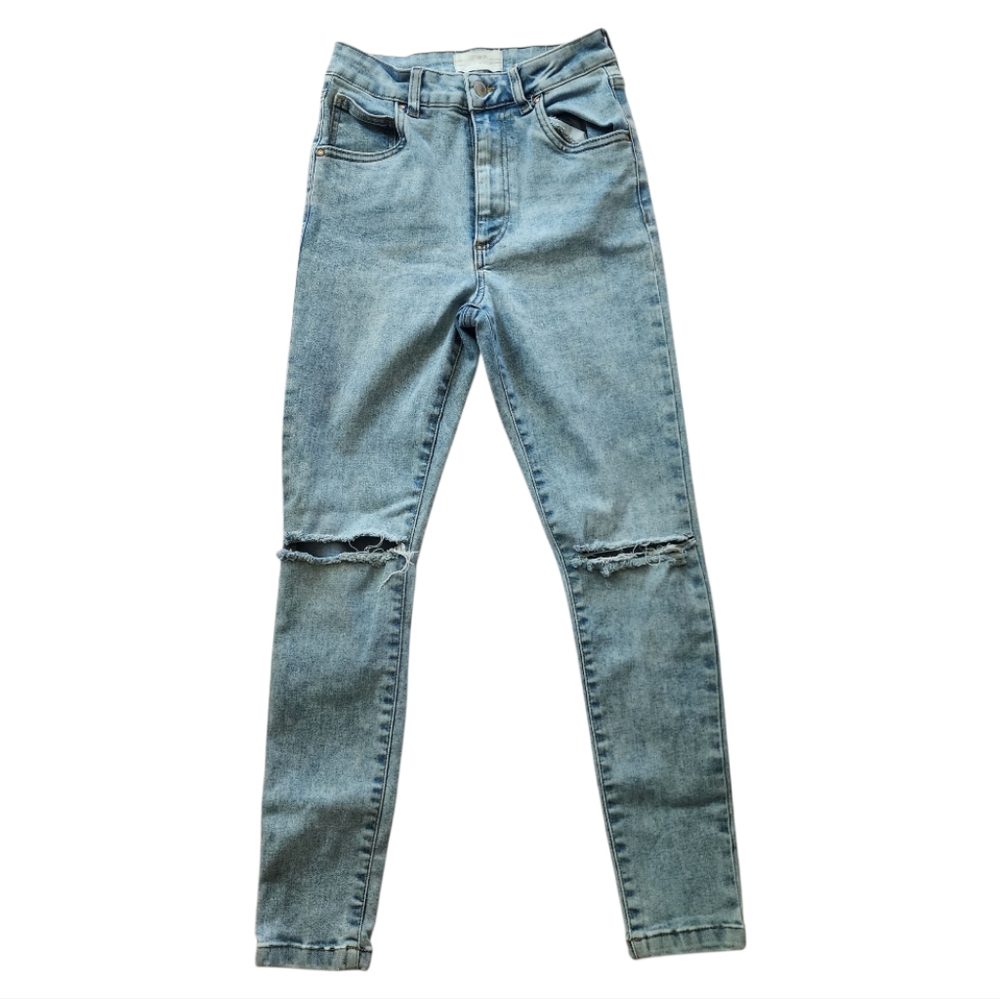 Cotton On High Rise Skinny Jeans Stretch Women’s Size 4  Distressed Y2k Retro